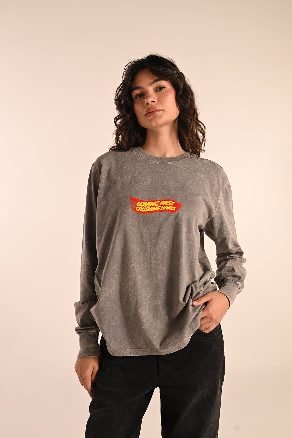 DRIFT CLUB ACID WASH LONG-SLEEVE