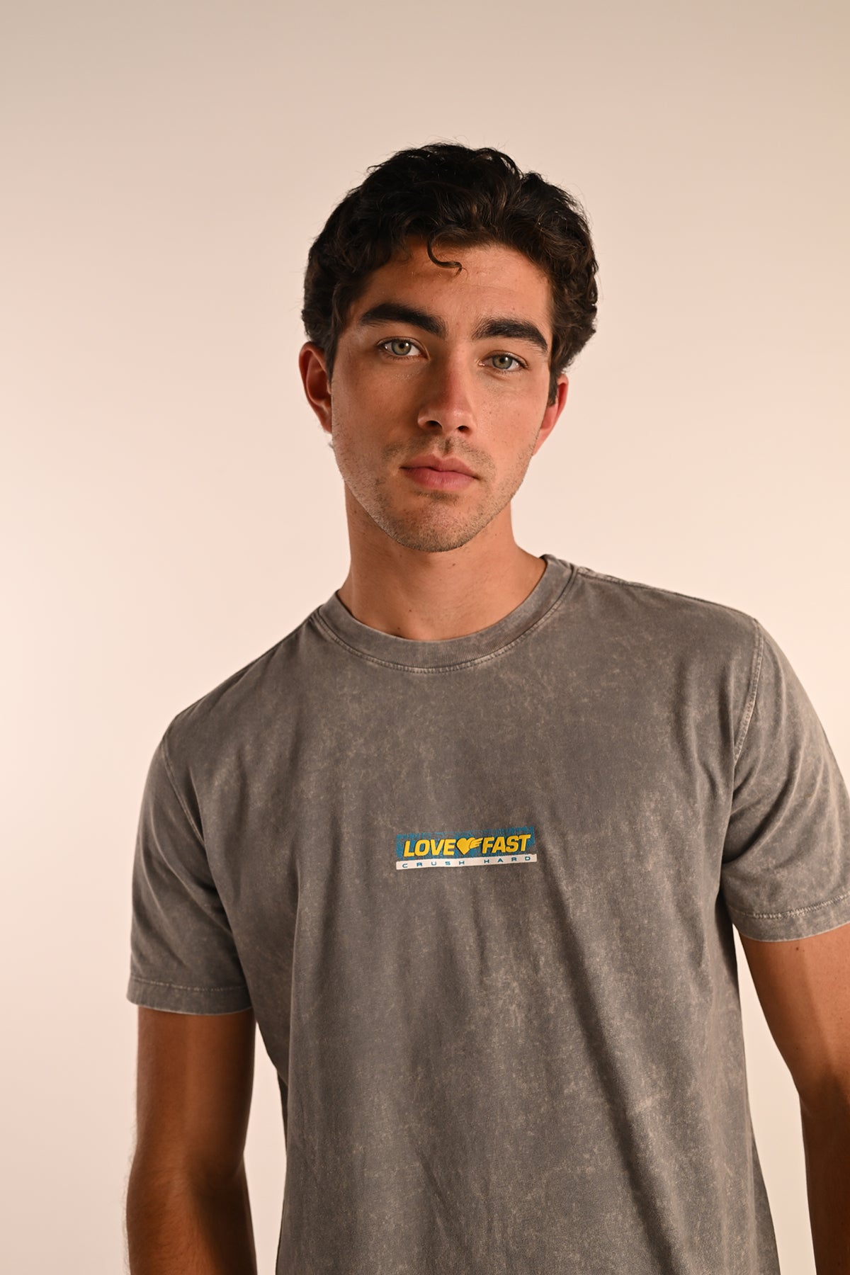 LOVE FAST ACID WASH T-SHIRT
