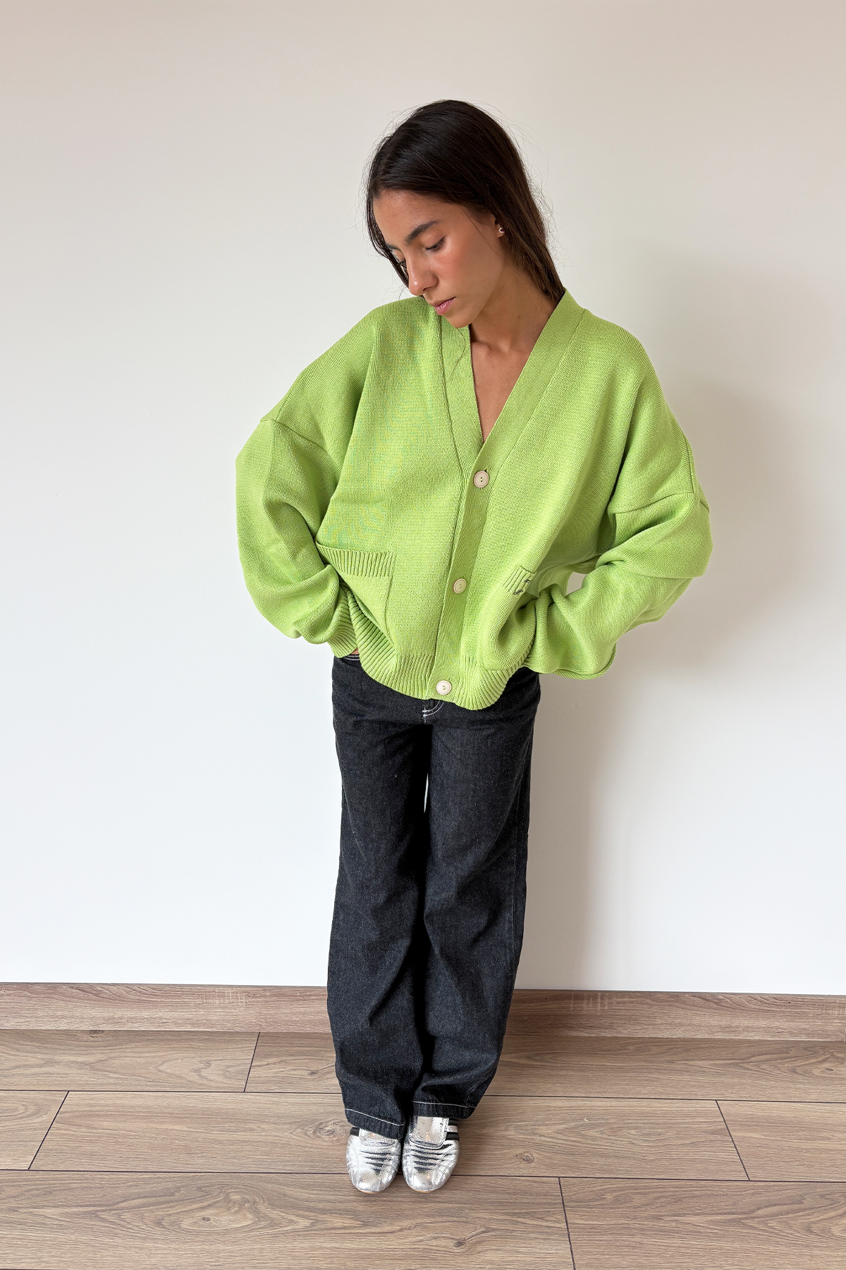 SIGNATURE CARDIGAN GREEN APPLE