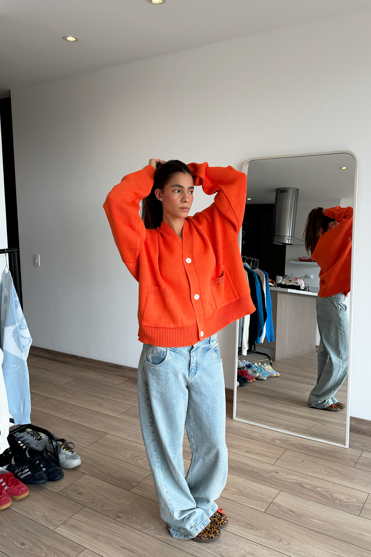 SIGNATURE CARDIGAN ORANGE