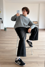 LOGO <3 SWEATER DARK GREY