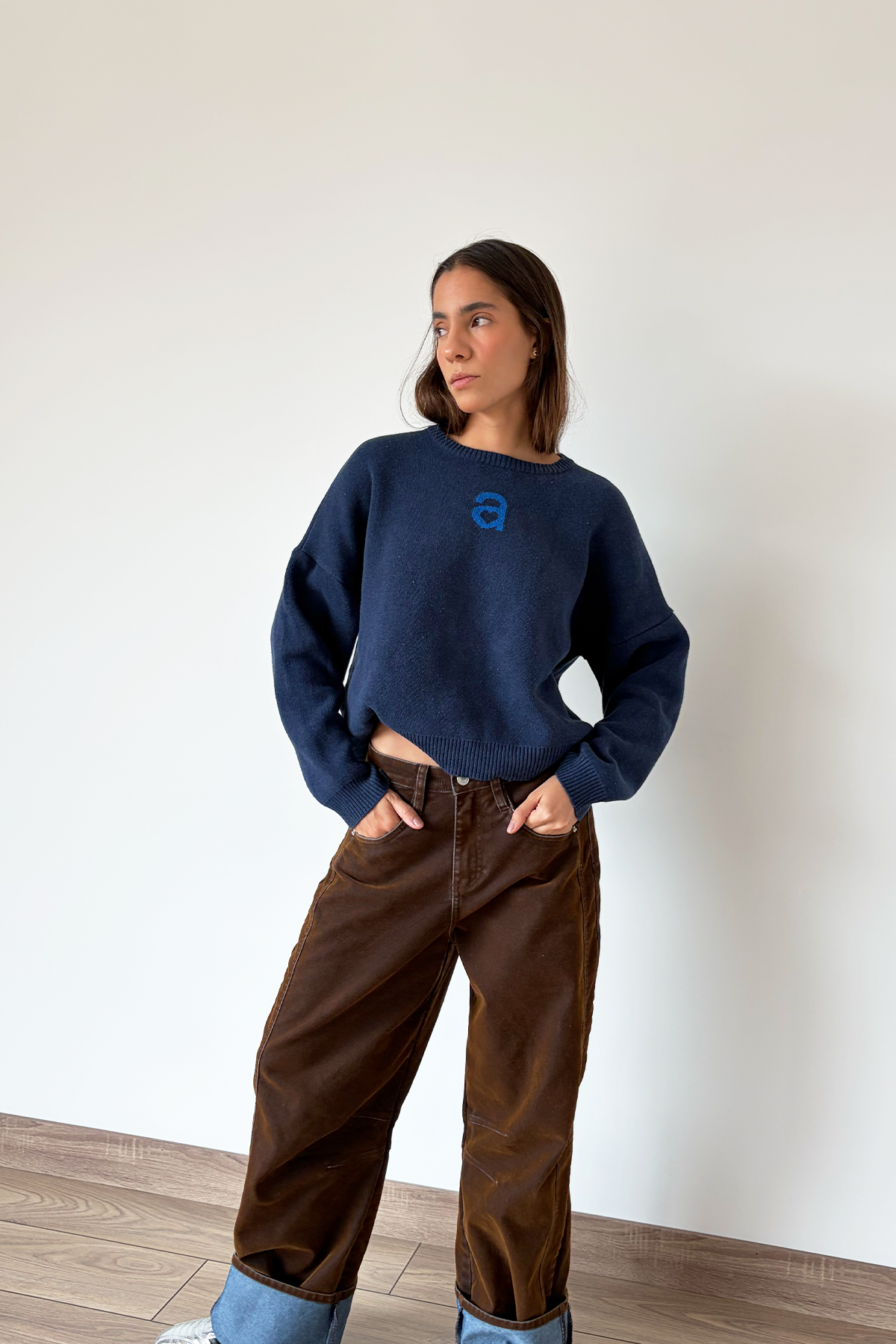 MONOGRAM SWEATER NAVY BLUE