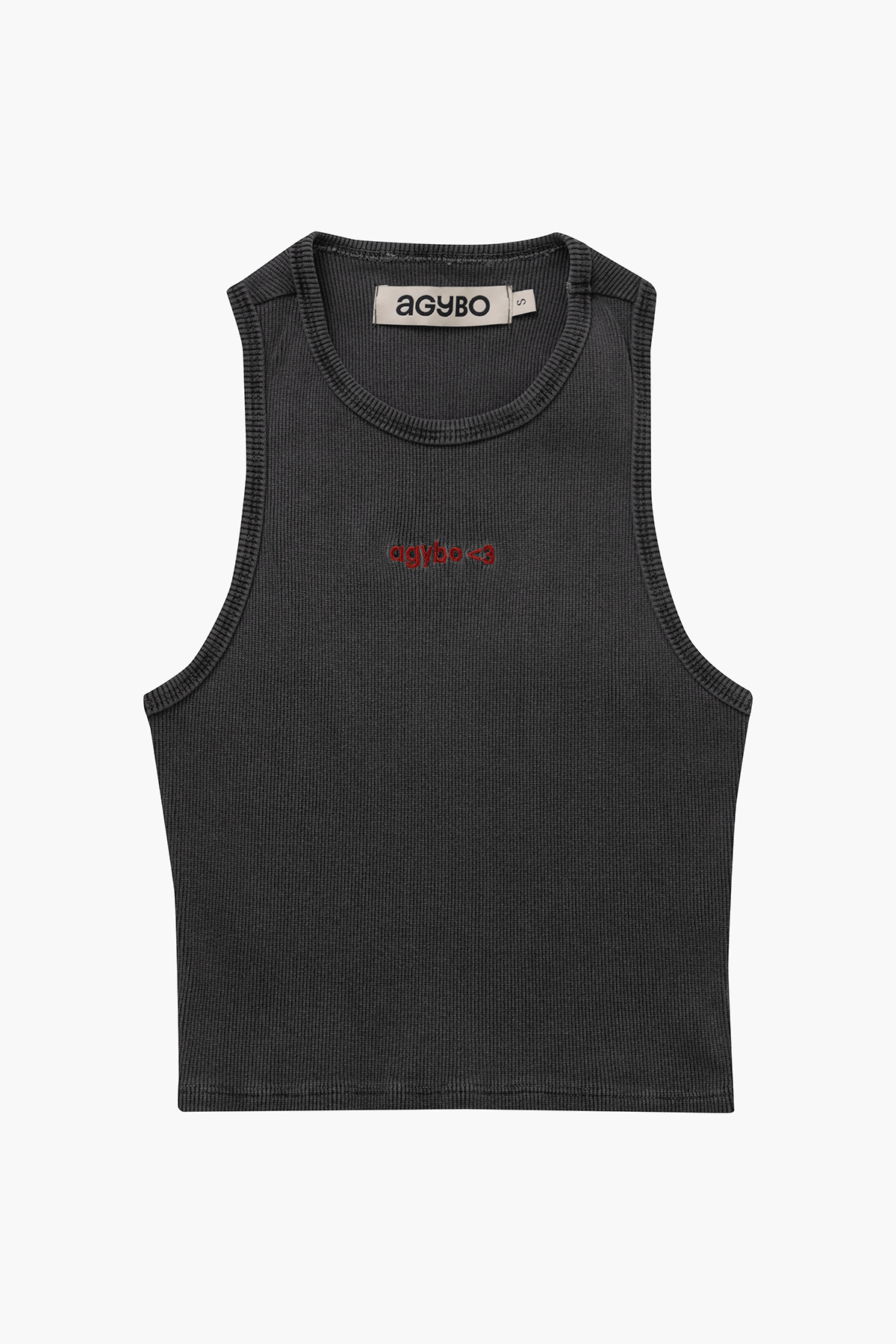 LOGO <3 TANK DARK GREY