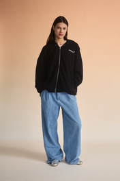 ZIP-UP HOODIE BLACK