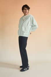 ZIP-UP HOODIE BABY BLUE