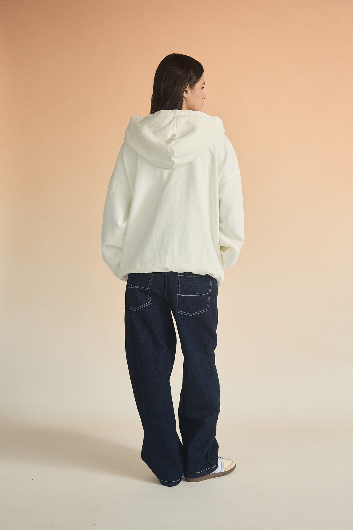 ZIP-UP HOODIE IVORY