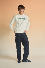 SIGNATURE LOGO CREWNECK IVORY