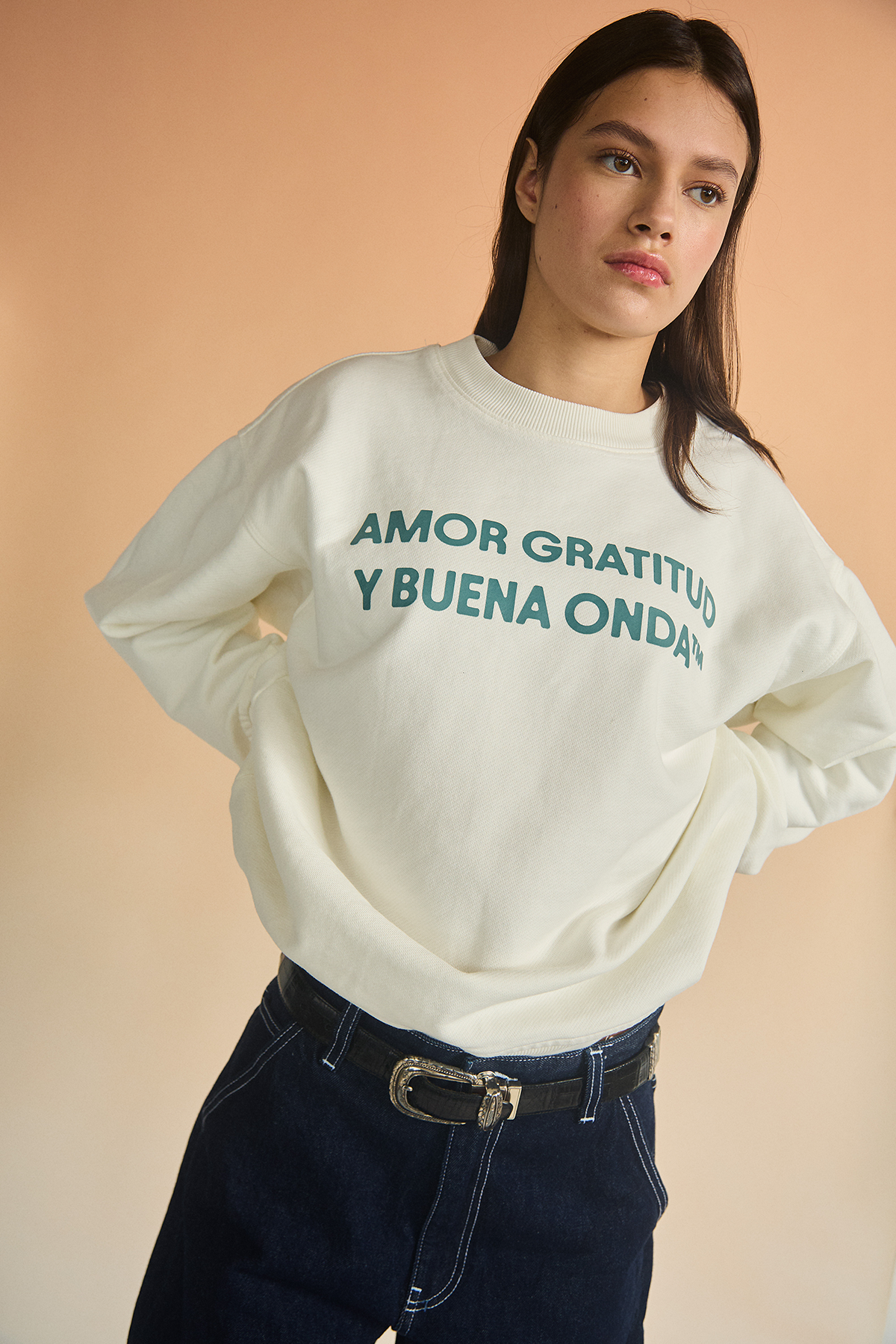SIGNATURE LOGO CREWNECK IVORY