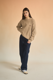 ESSENTIAL SWEATER CAMEL