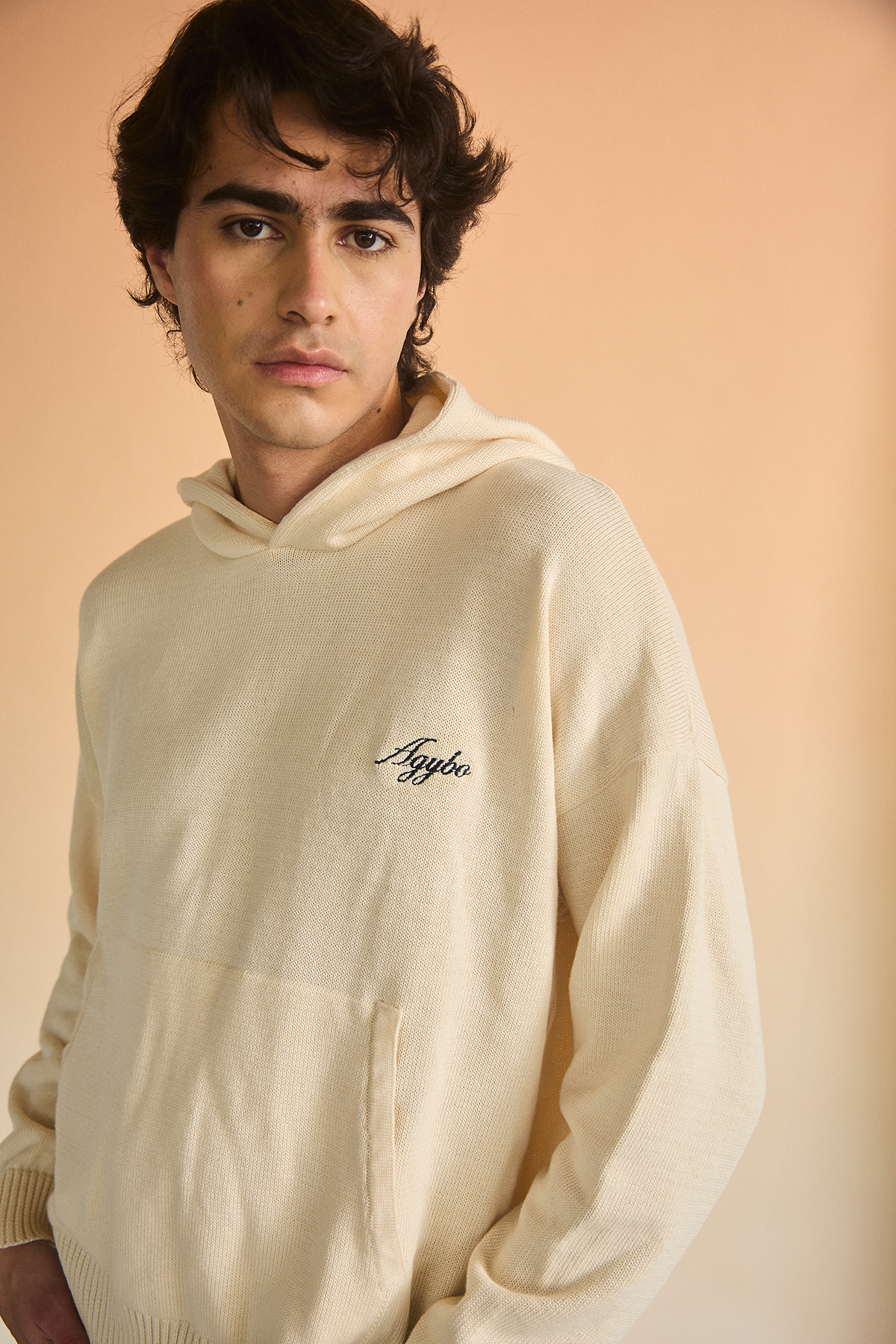 LOGO KNIT HOODIE