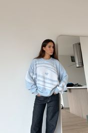 BLUE GALAXY KNIT SWEATER