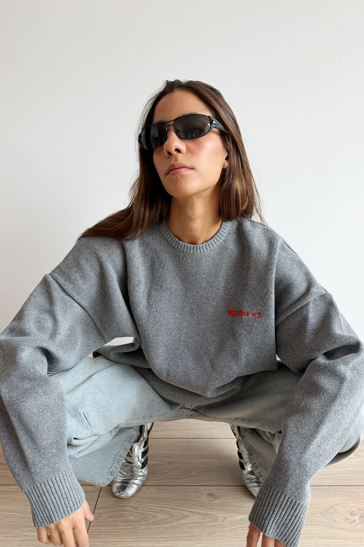 LOGO <3 SWEATER DARK GREY