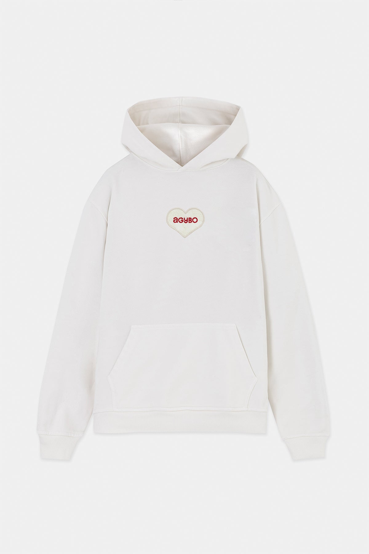 LACE LOGO HOODIE IVORY