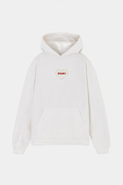 LACE LOGO HOODIE IVORY