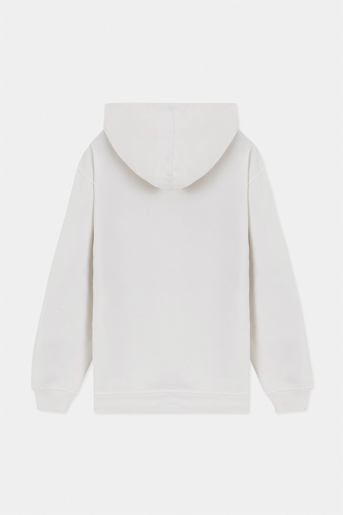 LACE LOGO HOODIE IVORY