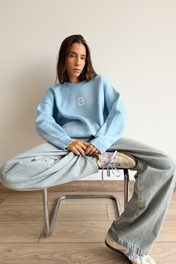 MONOGRAM SWEATER SKY BLUE