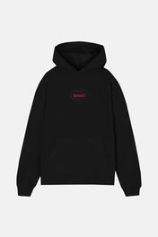 LACE LOGO HOODIE BLACK