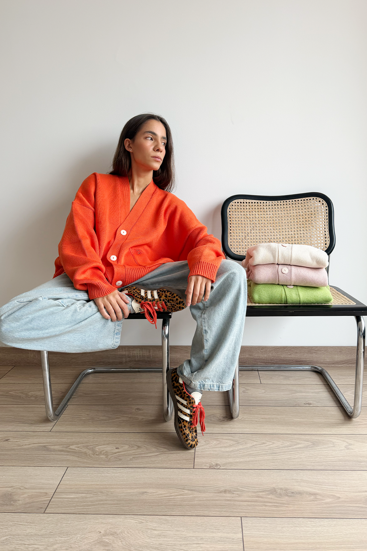 SIGNATURE CARDIGAN ORANGE