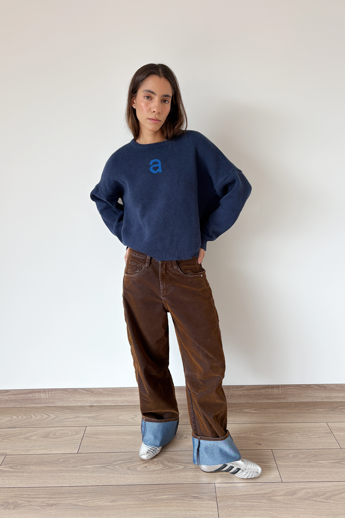 MONOGRAM SWEATER NAVY BLUE