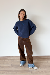 MONOGRAM SWEATER NAVY BLUE