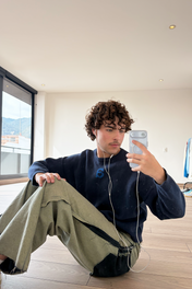 MONOGRAM SWEATER NAVY BLUE