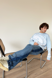 BLUE GALAXY KNIT SWEATER