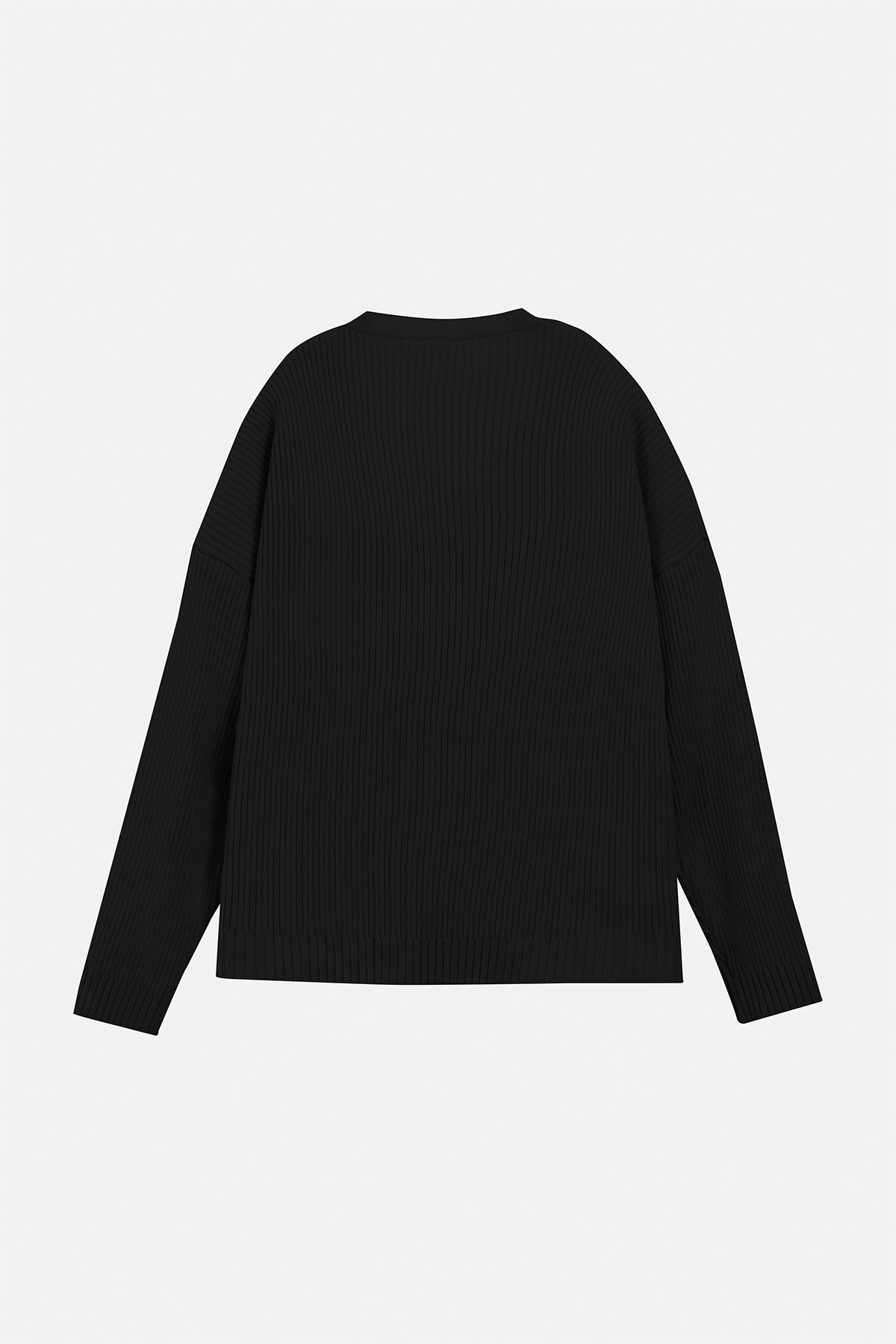 FUZZY HEART SWEATER BLACK