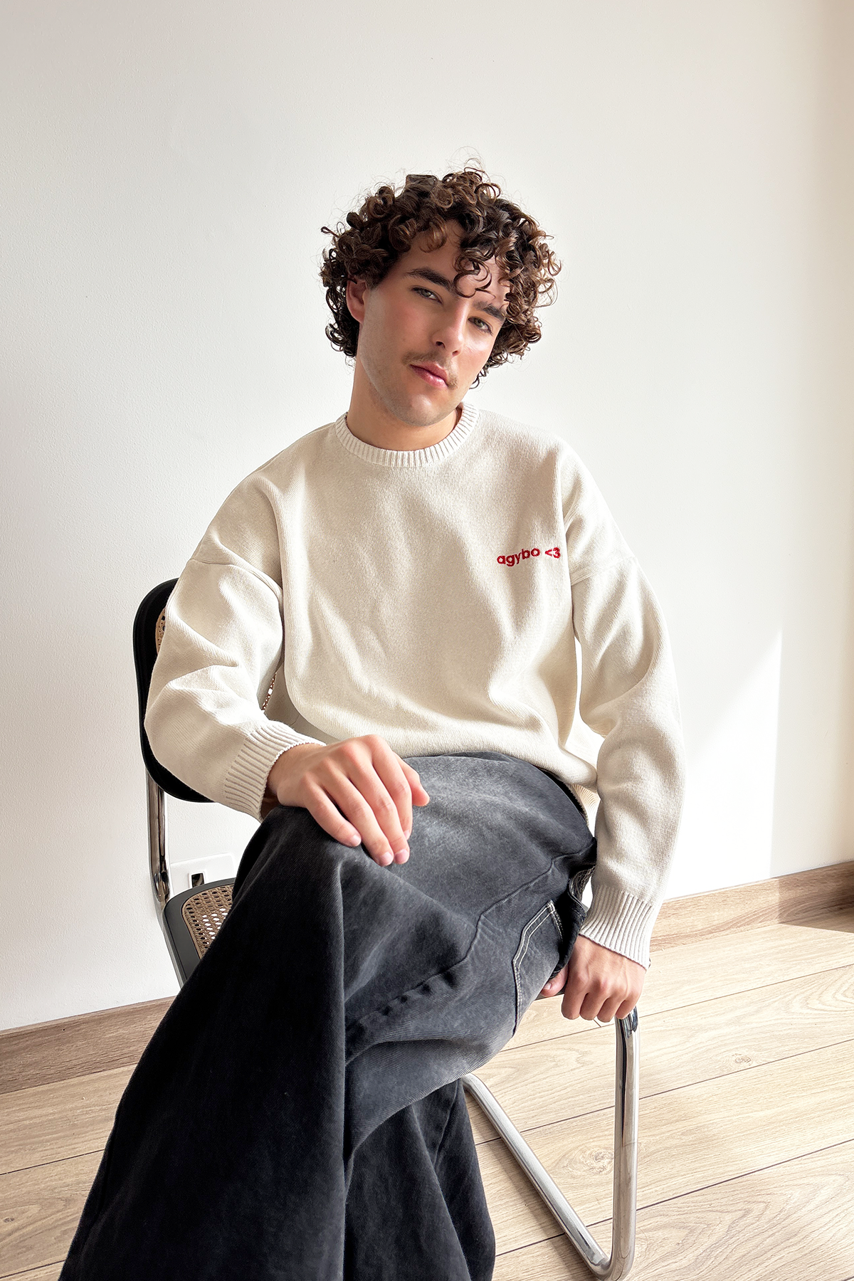 LOGO <3 SWEATER IVORY