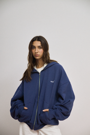 ZIP UP HOODIE NAVY