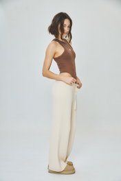 SMILEY RIB BODYSUIT CHOCOLATE