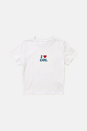 I <3 COL BABY TEE WHITE