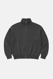 Funnel Neck Zip-Up Grey
