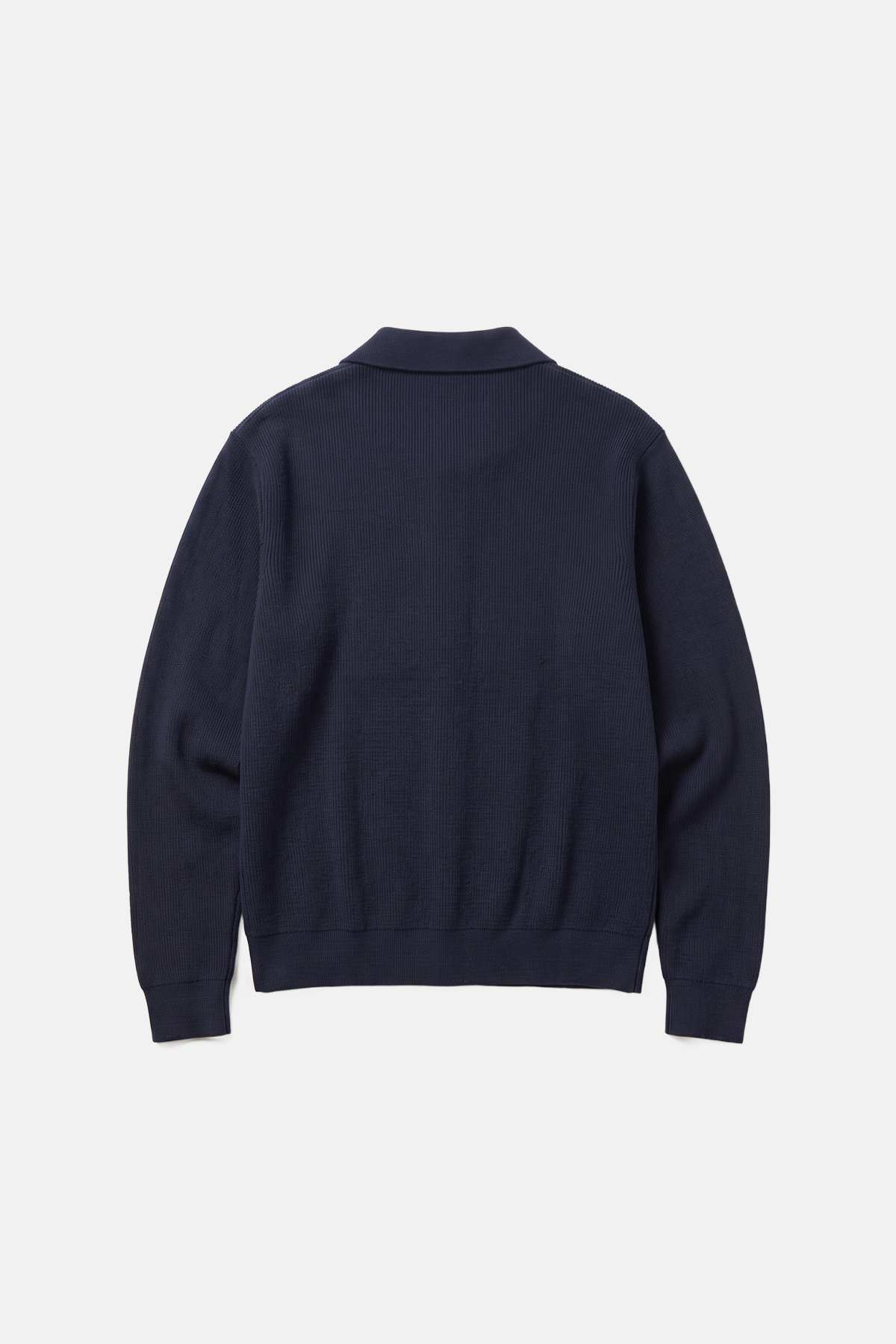 Waffle Knit Button Down Navy