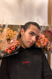 LACE LOGO HOODIE BLACK