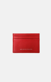 LEATHER CARDHOLDER RED