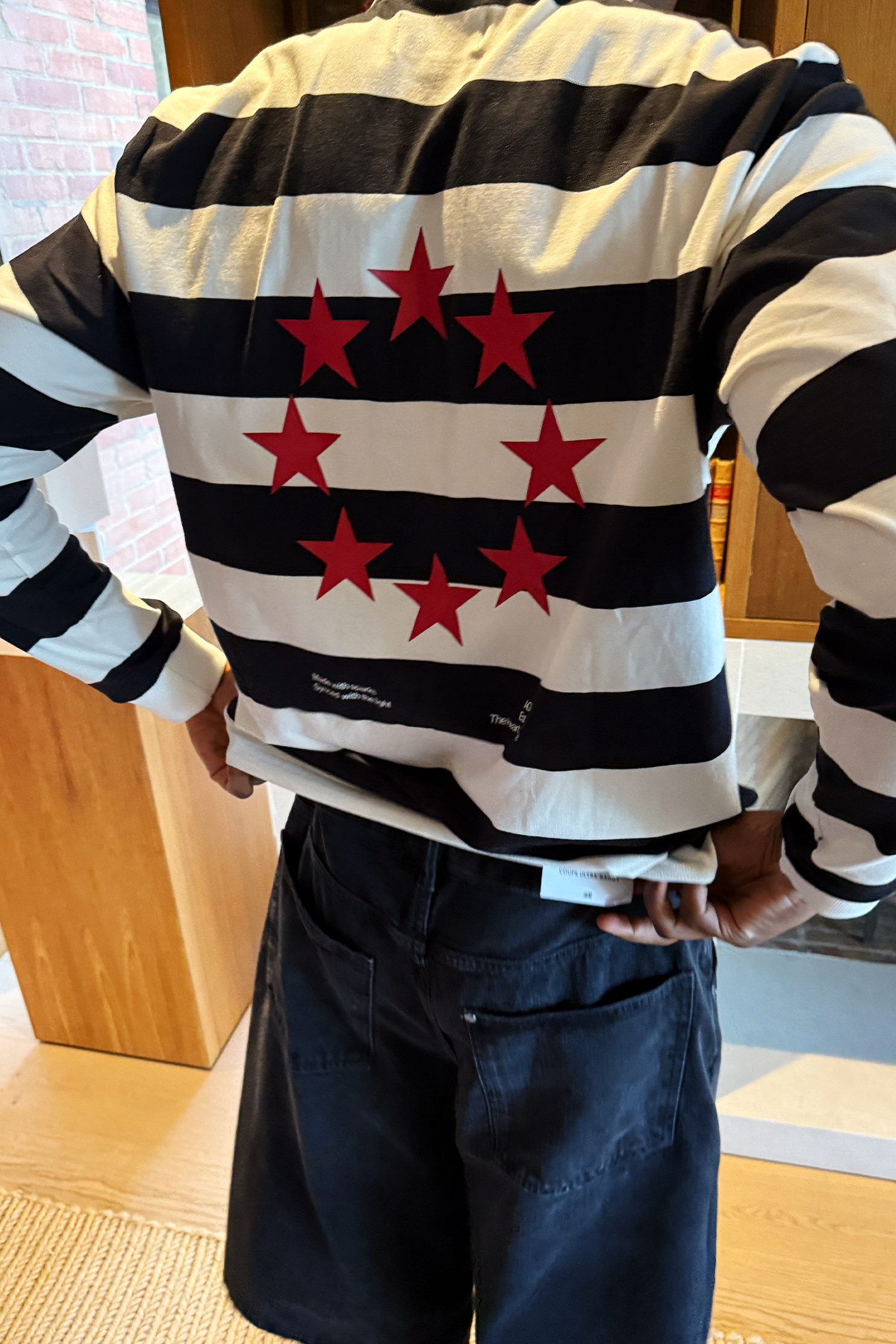 Love Stars striped polo shirt
