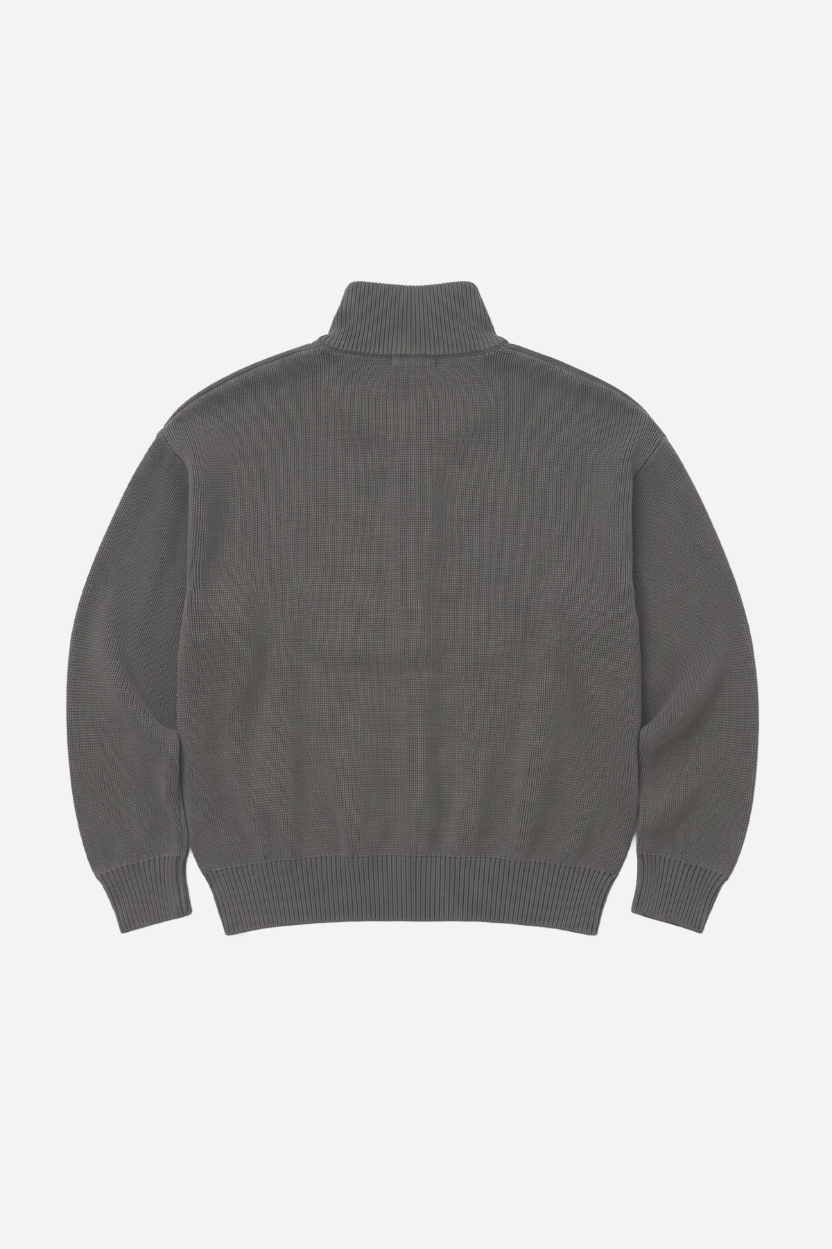Funnel Neck Zip-Up Grey