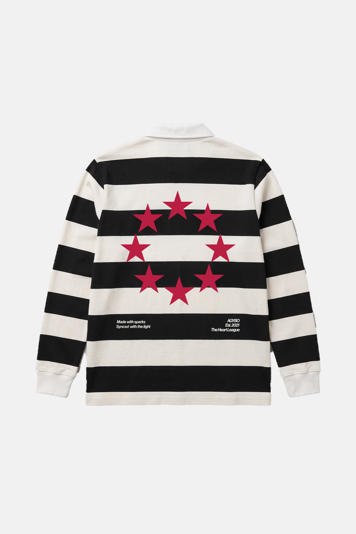 Love Stars striped polo shirt