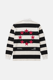 Love Stars striped polo shirt