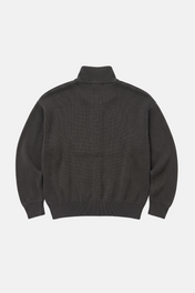 Funnel Neck Zip-Up Grey