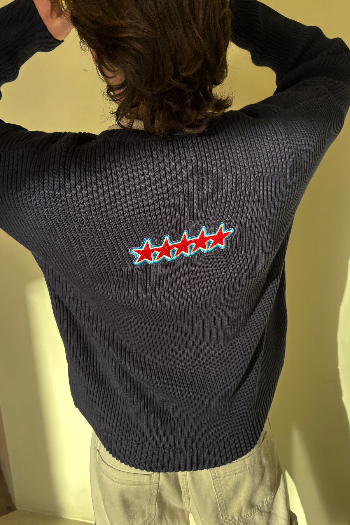 Starry Rib Sweater Navy