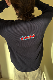 Starry Rib Sweater Navy
