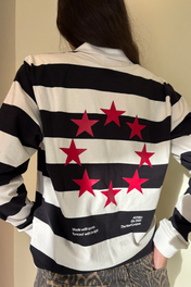 Love Stars striped polo shirt