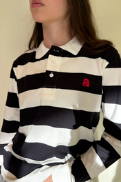 Love Stars striped polo shirt