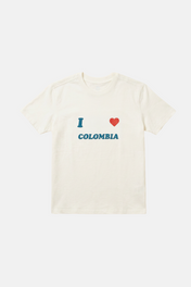 I <3 COLOMBIA T SHIRT IVORY