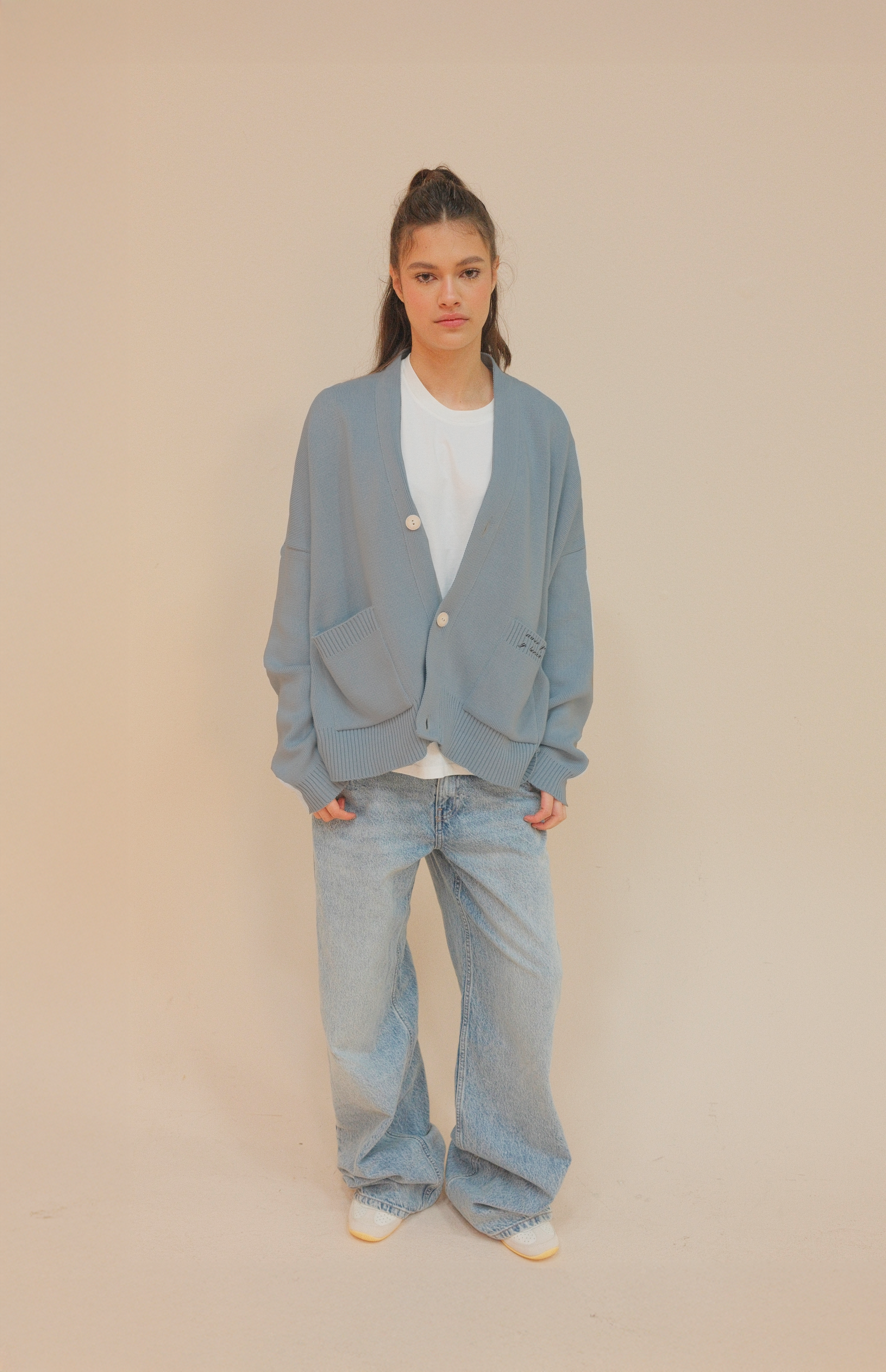 SIGNATURE CARDIGAN BABY BLUE
