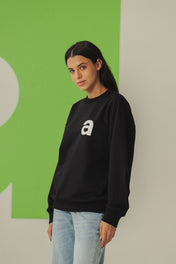 MONOGRAM CREWNECK - BLACK