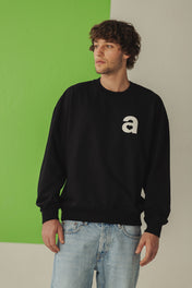 MONOGRAM CREWNECK - BLACK