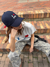 I <3 COL HAT NAVY BLUE