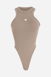 SMILEY RIB BODYSUIT GREY